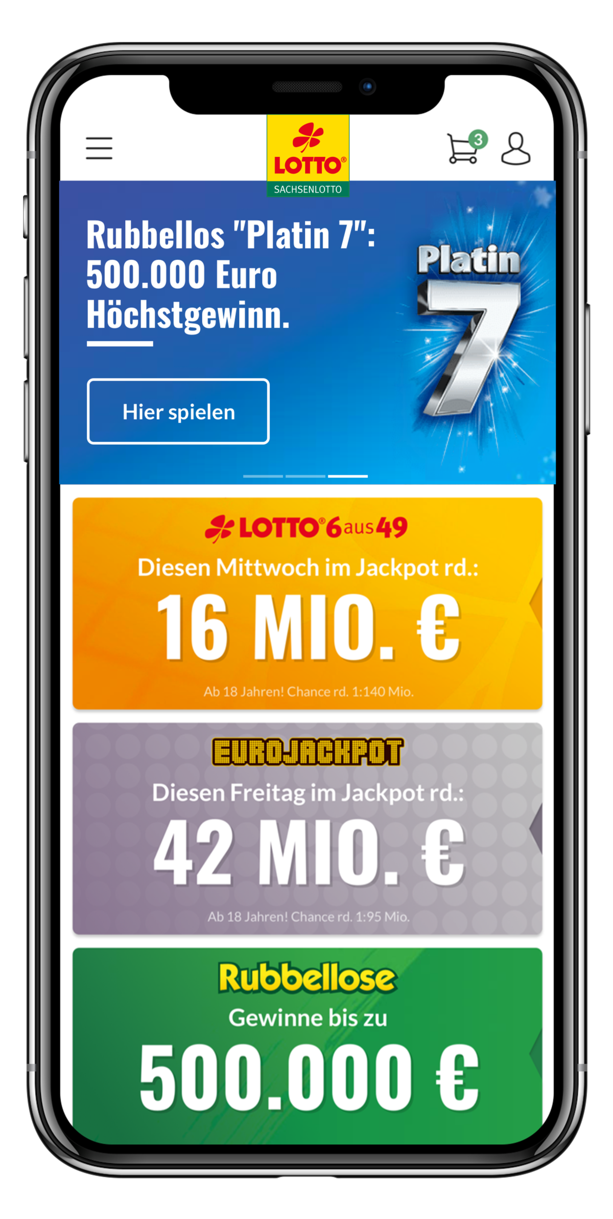 Jetzt für Android und iOS Die neue SachsenlottoApp entdecke