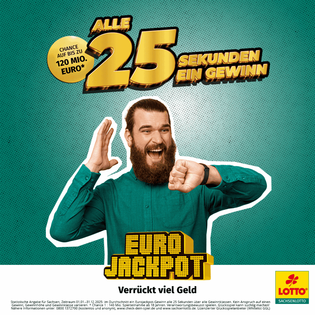 Alle 25 Sekunden ein Gewinn“. „Chance auf bis zu 120 Mio. Euro“